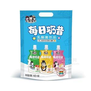 企鹅很忙每日奶昔乳酸菌饮品96gx8袋