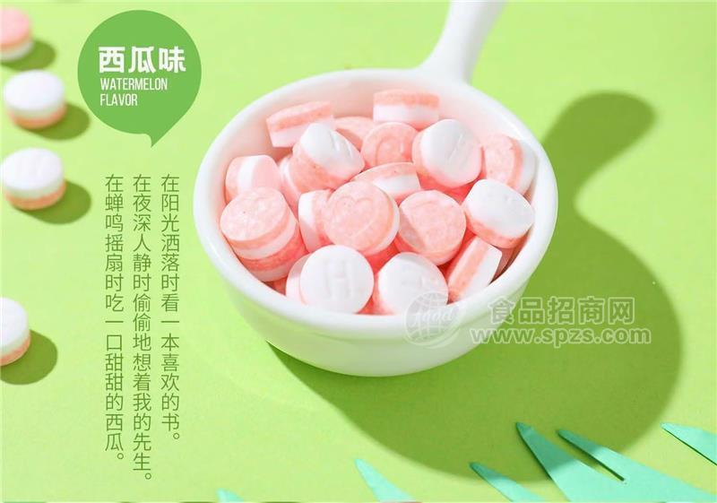 小哈气 西瓜味无糖薄荷糖 坚实型压片糖果招商 清新口气糖果代理 薄荷糖批发22g