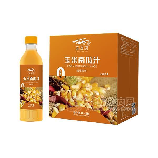 五芳斋玉米南瓜汁粗粮饮料1LX6瓶
