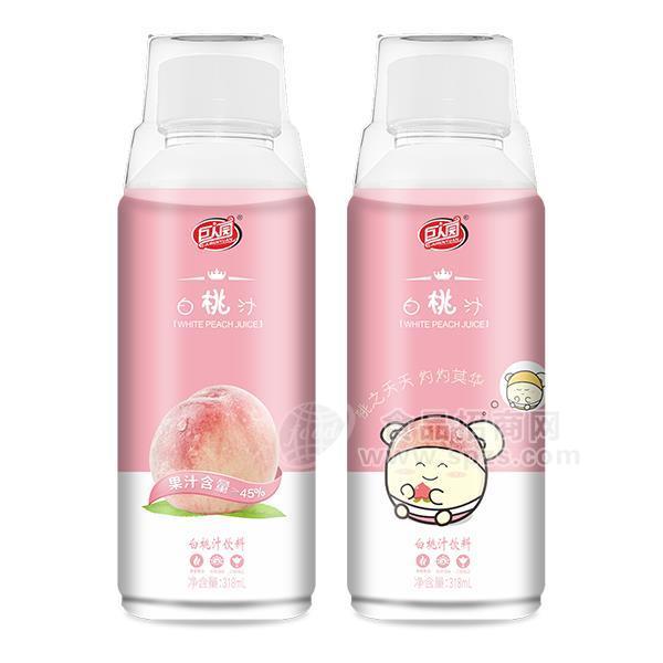 ·巨人园白桃汁饮料招商果汁饮料318ml 