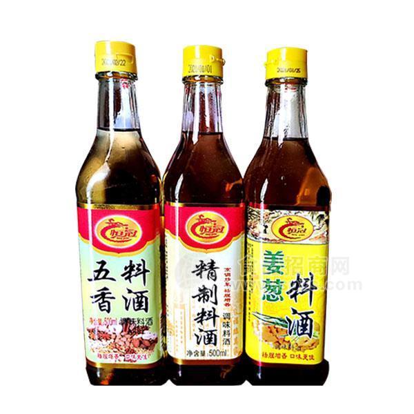 ·恒冠料酒玻璃瓶装500ml 