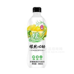 檬然心動(dòng)檸檬味蘇打氣泡水招商480ml