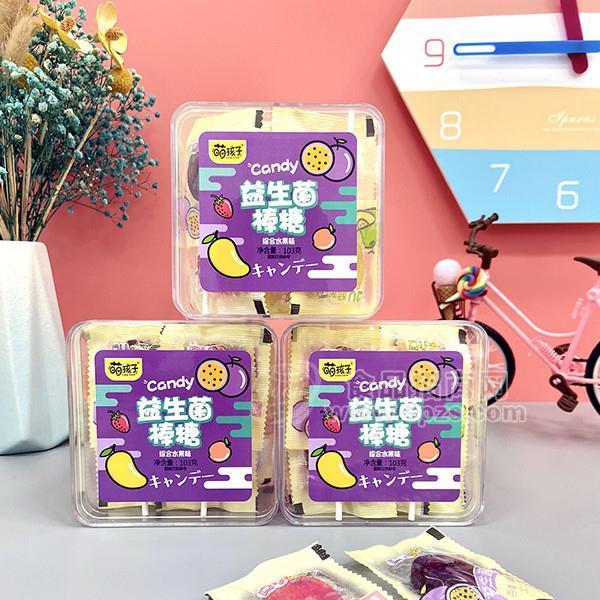 萌孩子益生菌棒糖综合水果味糖类糖果招商103g