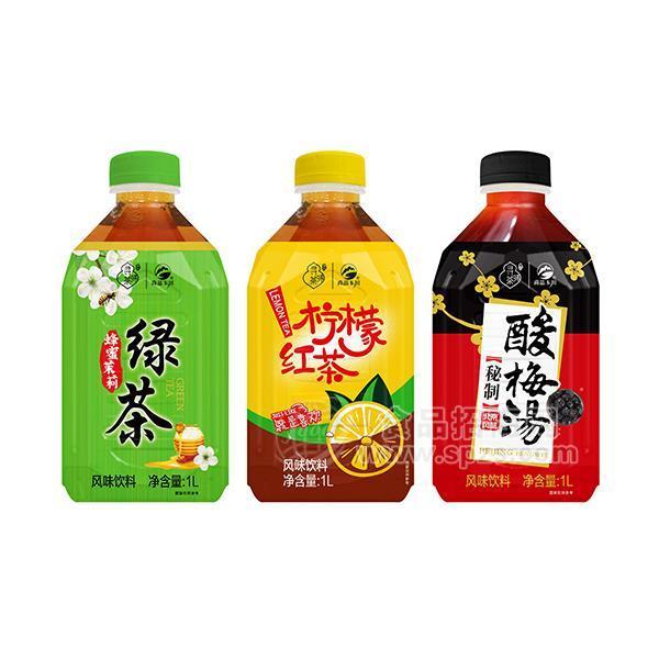 蜂蜜绿茶柠檬红茶秘制酸梅汤风味饮料1L