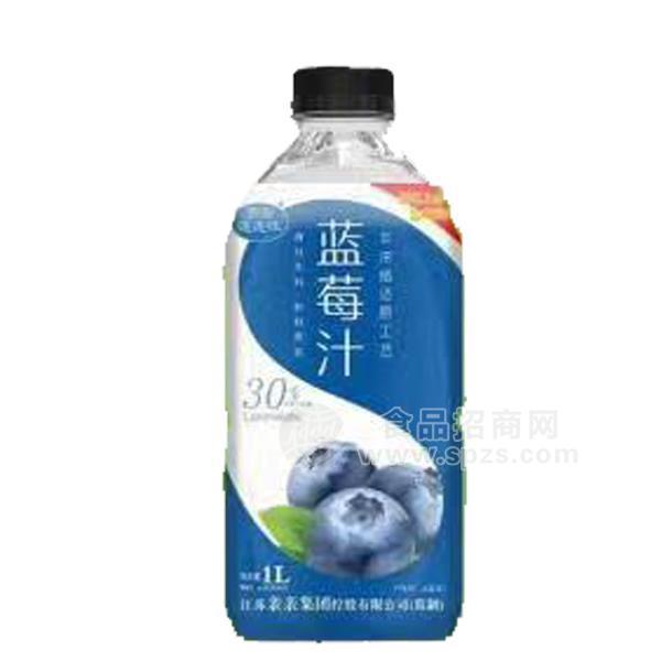 ·蓝莓汁果汁饮料瓶装招商1L 