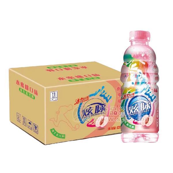 ·炫脉水蜜桃口味维生素饮料箱装 招商600ml 