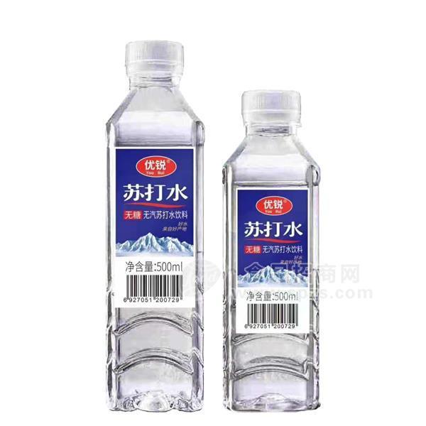 ·优锐无气苏打水饮料无糖瓶装招商500ml 