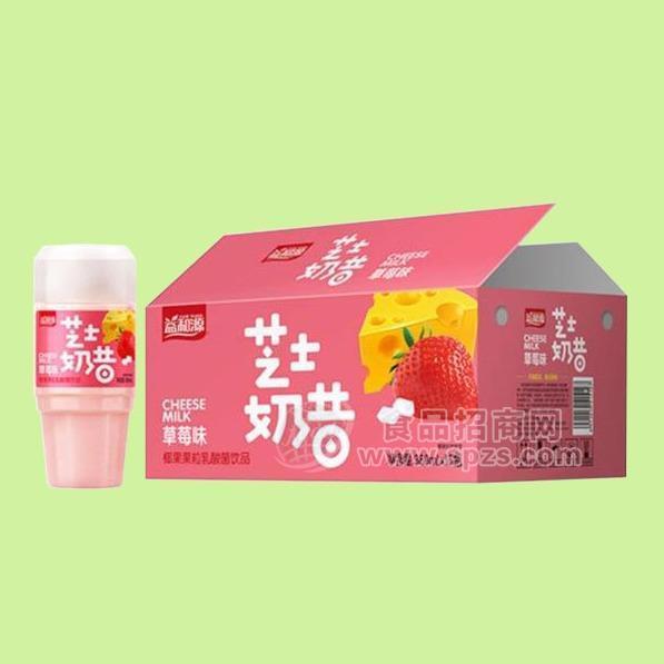 益和源 芝士奶昔 乳酸菌飲品草莓味380mlx15瓶芝士飲料