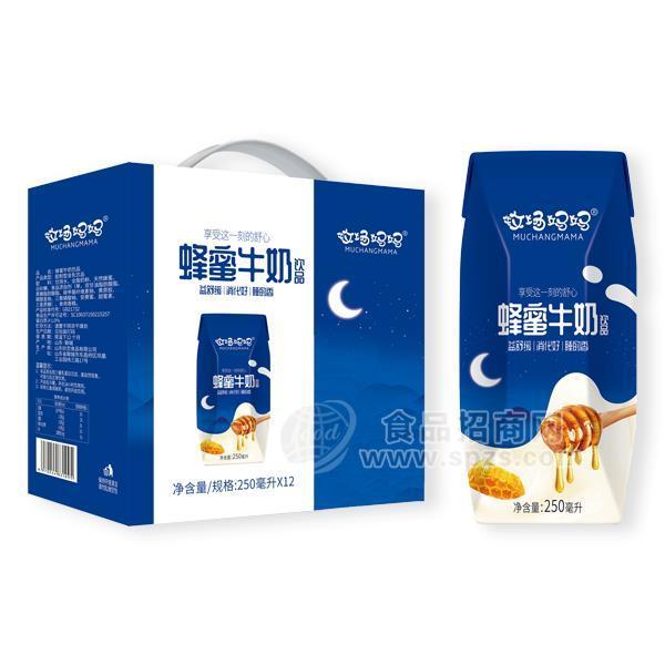 牧場(chǎng)媽媽蜂蜜牛奶飲品招商250mlx12