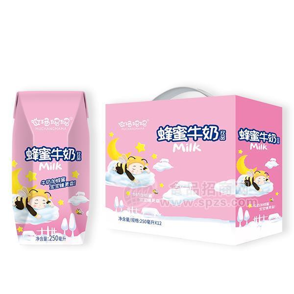 牧场妈妈蜂蜜牛奶饮品招商250ml