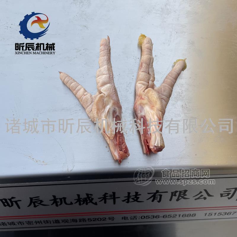 切鸭爪机泡椒凤爪分半切半劈半机鸡爪切半开半机切口整齐无骨渣