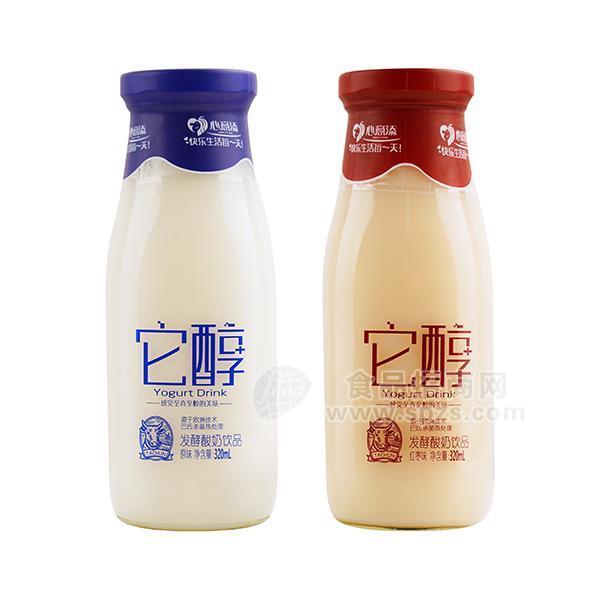 ·心意添餐饮它醇发酵酸奶饮品招商320ml 