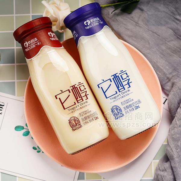 ·心意添餐饮它醇玻璃瓶发酵酸奶饮品乳饮料招商320ml 