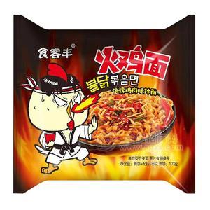 食客丰倍辣鸡肉火鸡拌面招商方便面103g