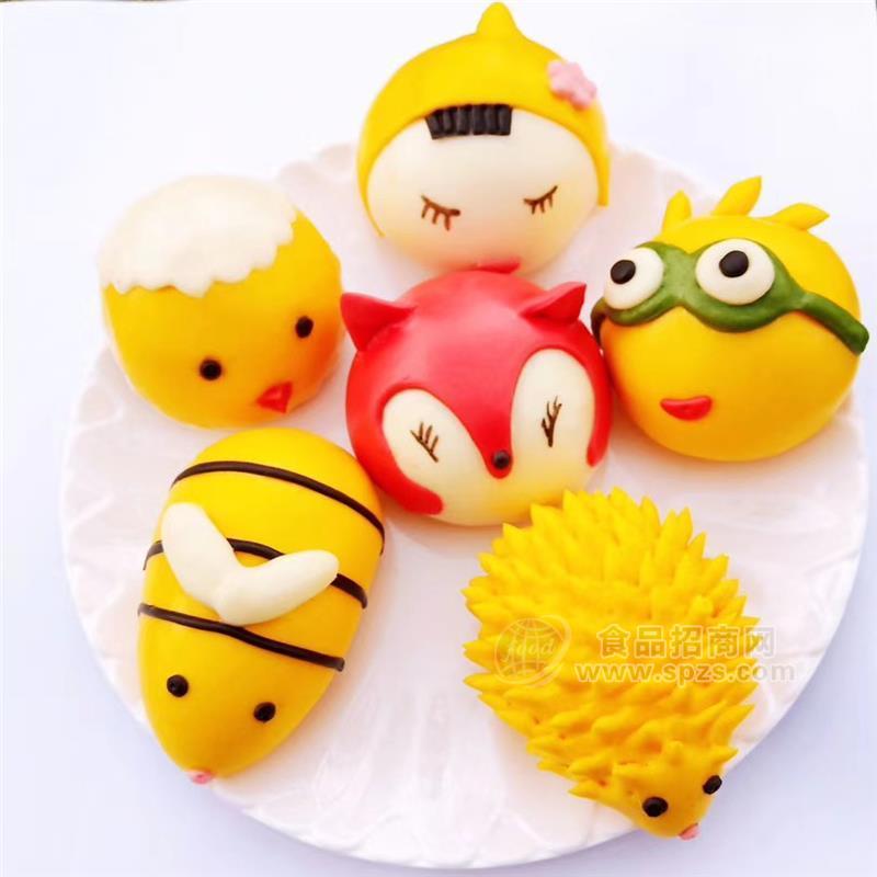 贵包容果蔬卡通包子 可按照要求包装，30克至50克豆沙或奶黄馅供应全国