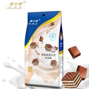 奧仕栗粒粒威化小方牛奶味威化餅干招商218g