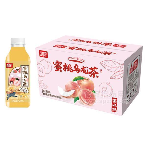 果以鮮蜜桃烏龍茶果汁飲料招商420mlx15瓶