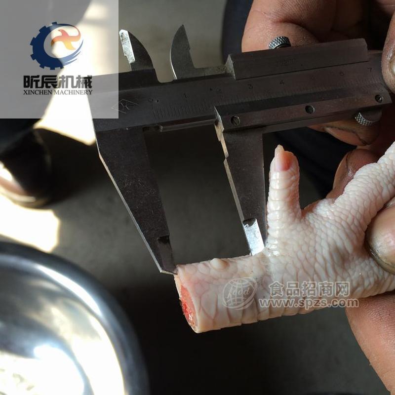 鸡爪脱骨机去鸡爪指甲切一段二段三段切半
