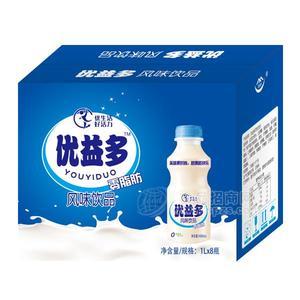 優(yōu)益多風味飲品乳飲料1LX8瓶