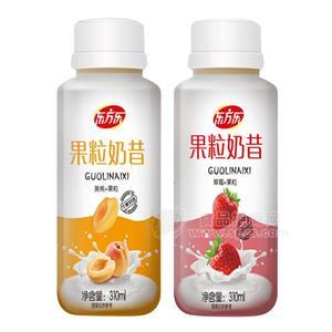 東方樂(lè)果粒奶昔黃桃+果粒草莓+果粒乳飲料310ml