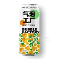 氣泡工廠枇杷氣泡飲料氣泡水招商罐裝500ml