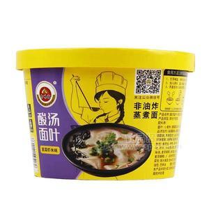 亦味家酸汤面叶 紫菜虾米味面叶方便食品招商桶装