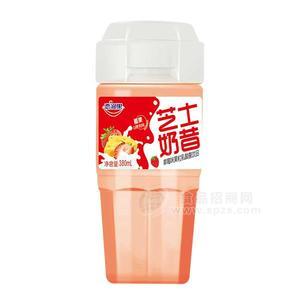 戀潤(rùn)果草莓味芝士奶昔 果粒乳酸菌飲品380ml