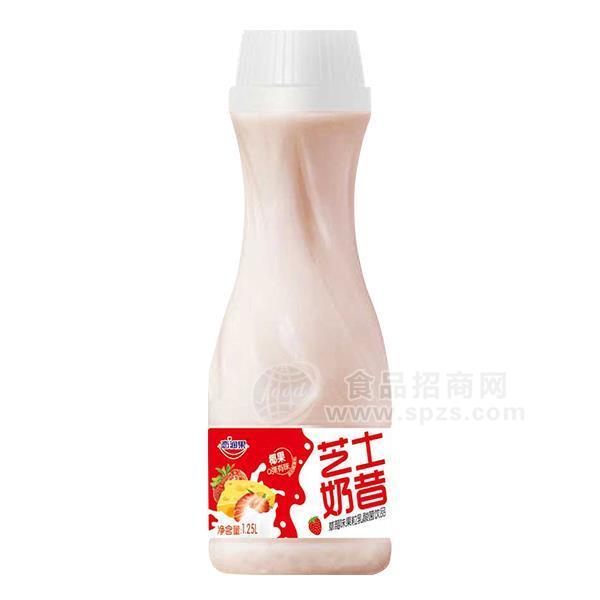 戀潤果芝士奶昔草莓味果粒乳酸菌飲品1.25L