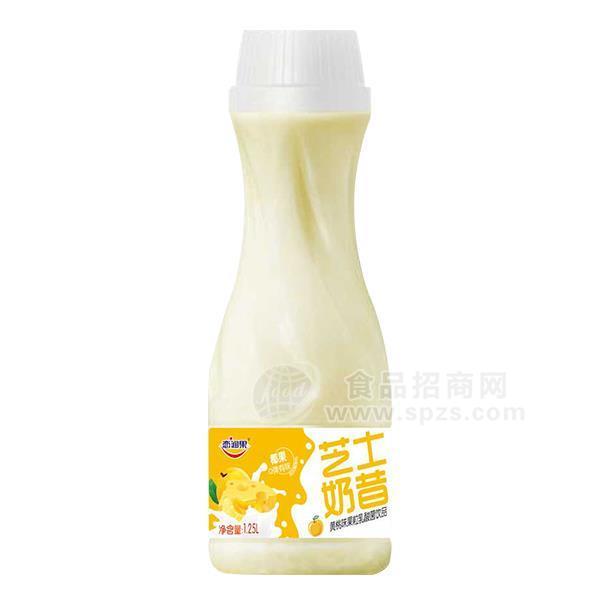 戀潤果芝士奶昔黃桃味果粒乳酸菌飲品1.25L