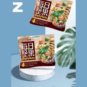 松鼠咪咪肉每日?qǐng)?jiān)果瓜子仁花生青豆蠶豆休閑食品招商308g