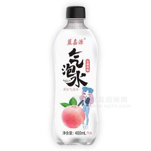 藍(lán)嘉源白桃風(fēng)味氣泡水招商蘇打氣泡水480ml汽水碳酸飲料