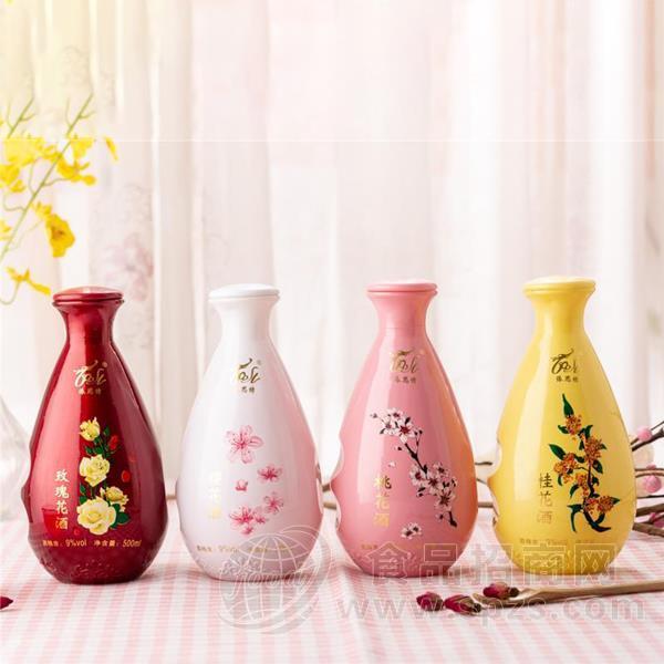 依思特花果酒玫瑰花酒桂花花酒桃花花酒樱花花酒果酒9度500mlX12瓶