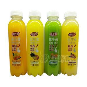 味优滋益生菌芒果果汁菠萝果汁猕猴桃蜜桃果汁饮料500ml
