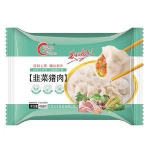 元子速冻水饺韭菜猪肉馅饺子468g