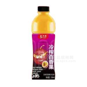 愛加壹冷榨百香果汁飲料招商550ml