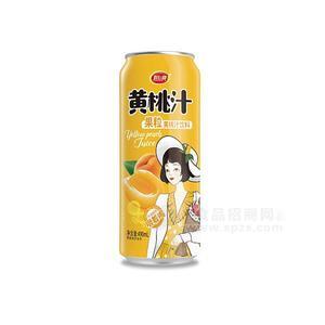 友仁圓黃桃汁果粒果汁飲料招商490ml