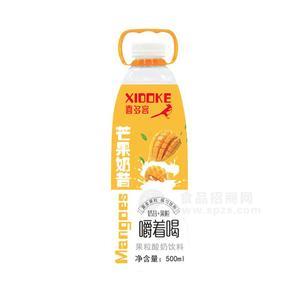 喜多客芒果奶昔果粒酸奶飲料乳飲料500ml