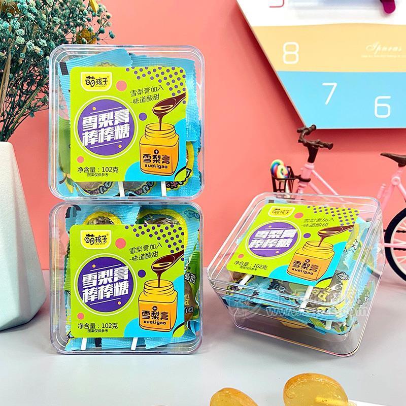 萌孩子雪梨膏棒棒糖休闲糖果102g