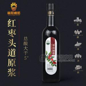 麗陽曬醋紅棗頭道原漿釀造食醋調(diào)味品招商380ml