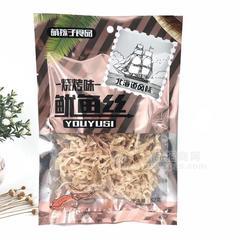 萌孩子烧烤味鱿鱼丝休闲食品招商鱼干肉丝52g