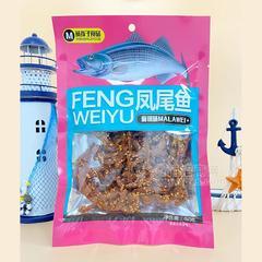 萌孩子麻辣味凤尾鱼休闲食品招商鱼干肉丝82g