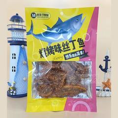 萌孩子烧烤味丝丁鱼休闲食品招商鱼干肉丝72g