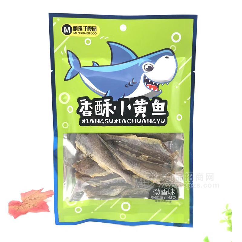 萌孩子香酥小黄鱼休闲食品招商鱼干肉丝43g
