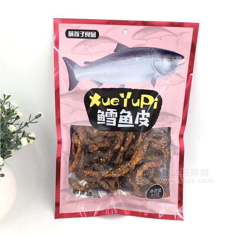 萌孩子香辣味鳕鱼皮休闲食品招商鱼干肉丝82g