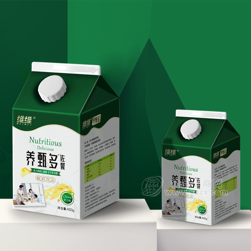 维维餐饮屋顶盒酸奶饮品芝士味招商450g