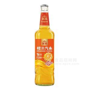 爽升橙汁汽水招商玻璃瓶550ml汽水碳酸果汁果味風(fēng)味飲料