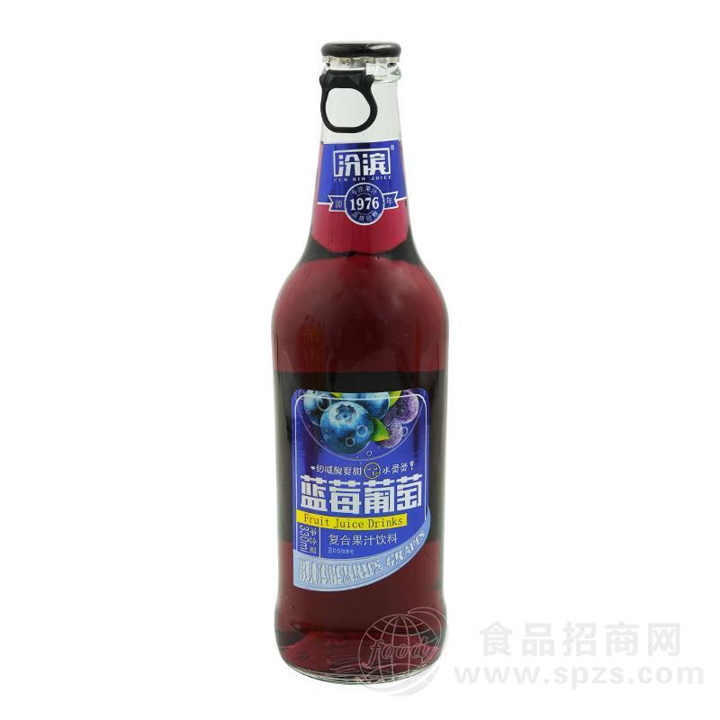汾滨蓝莓葡萄复合果汁饮料招商330ml