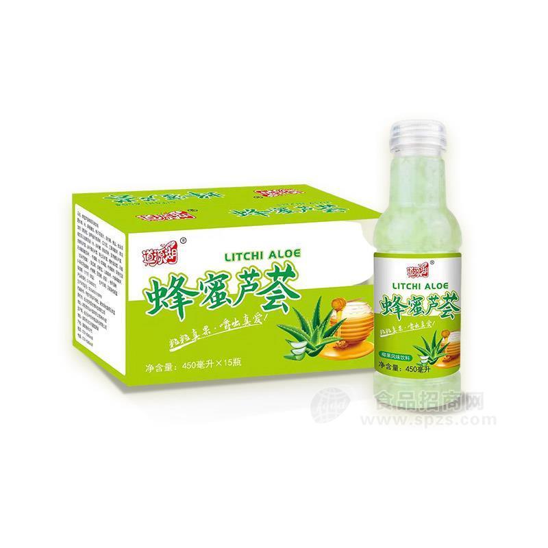 ·道源湖蜂蜜芦荟椰果风味饮料招商450mlx15瓶 