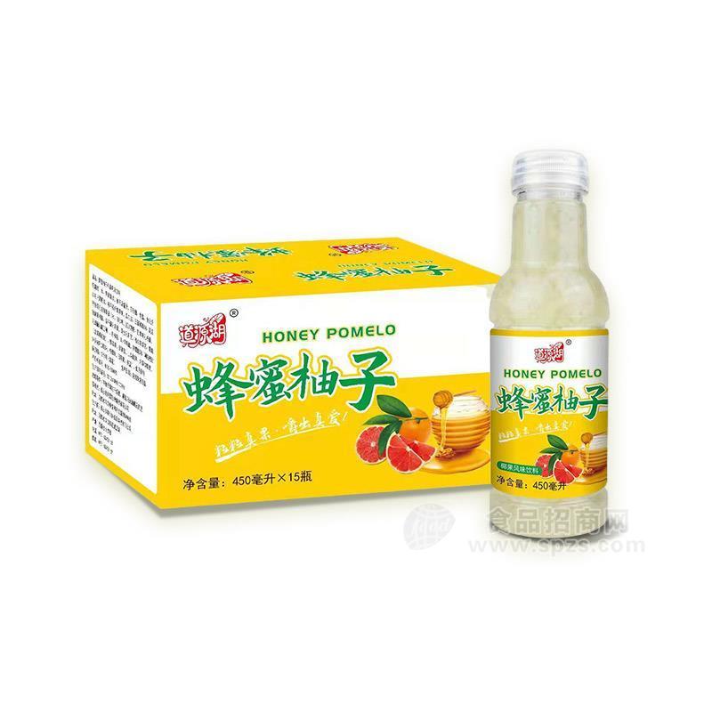 道源湖蜂蜜柚子椰果风味饮料招商450mlx15瓶