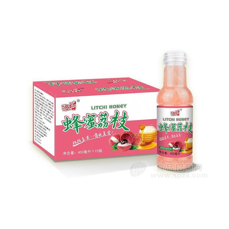 ·道源湖蜂蜜荔枝椰果风味饮料招商450mlx15瓶 